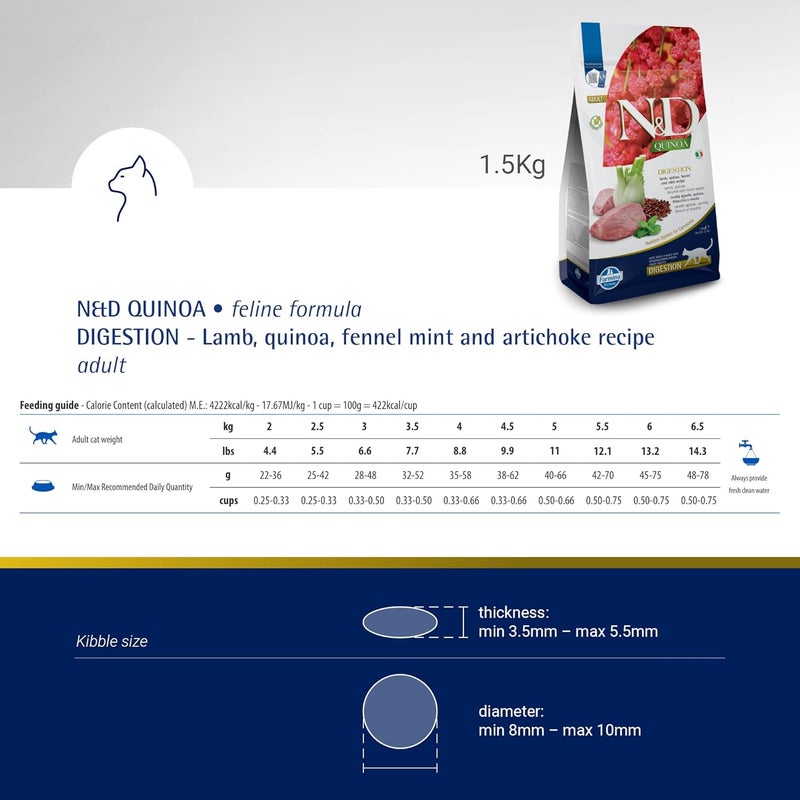Farmina QUINOA CAT DIGESTION LAMB 1.5 KG - Image 5