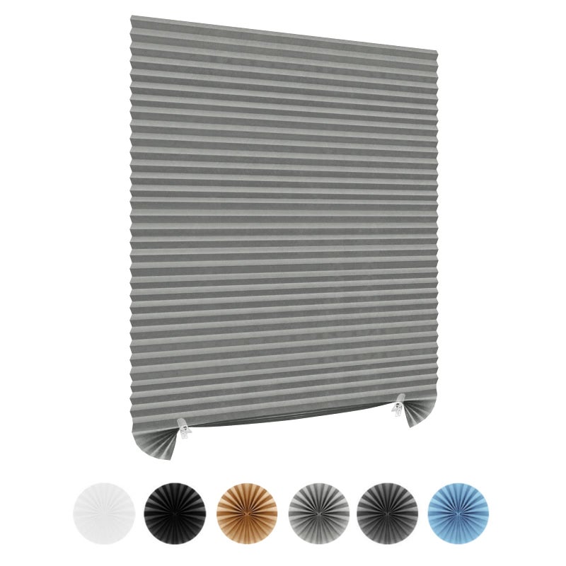 Maritown Window Blinds Cordless Blackout No Drill Cut to Size Clip On Stick On Self Adhesive Temporary Blinds Pleated Paper Blinds for Windows Doors Shades for Home Nursery Bedroom Kitchen Bathroom - Image 1