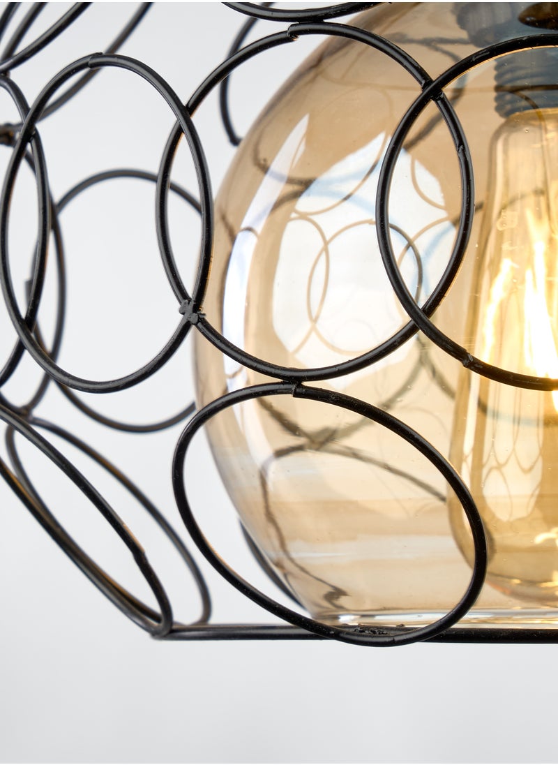 NAGAFA SHOP Modern hanging ball ring Black R1005  - Image 2