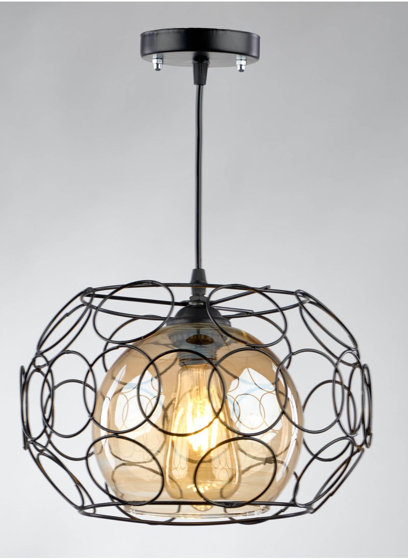 NAGAFA SHOP Modern hanging ball ring Black R1005  - Image 1