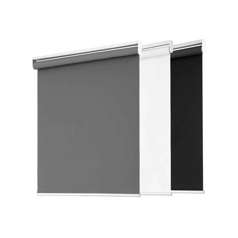 BWEROCIQ Blackout Roller Shades for Windows, Cordless Free-Stop Blinds with Thermal Insulated,UV Protection Fabric. Pull Down Room Darkening Door Blinds for Home, Office Easy to Install(23" W x 72" H,Grey) - Image 1