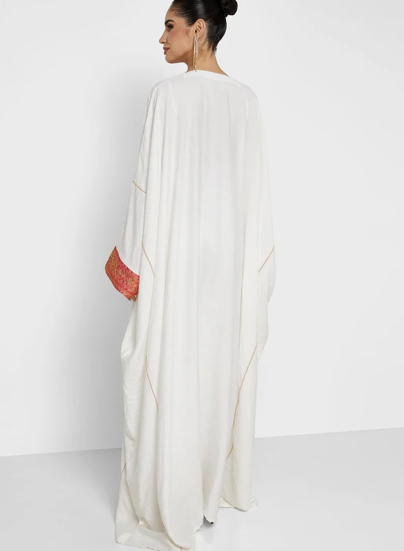 Khizana Colorblock Print Abaya With Sheila