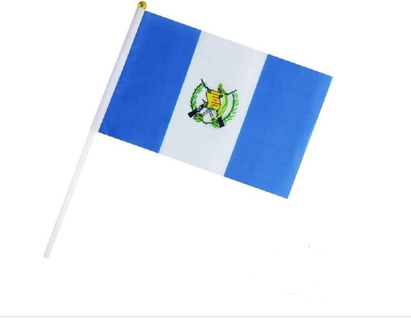 mflagperft Guatemala Flag Guatemalan Flag, Small Mini Handheld Guatemala Flags on Stick, Ideal for Party Parades Sports Events Patriotic Festival Decorations - Image 2