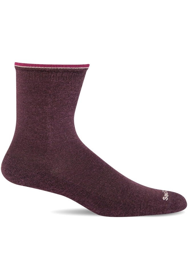 Sockwell Women's Skinny Minnie Everyday Crew Sock, Blackberry - M/L - Image 1