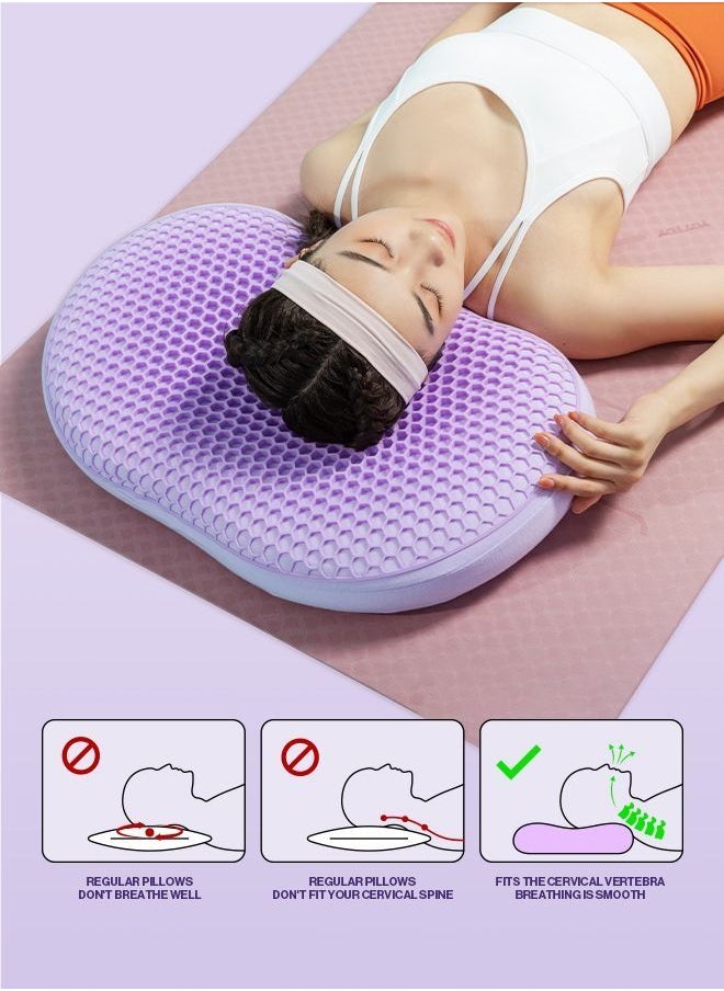 Generic - Comfortable Sleeping Pillow Wave shaped Cervical Pectin Pillow with High Elasticity Cooling Gel - Image 1