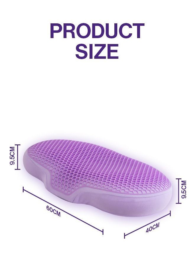 Generic - Comfortable Sleeping Pillow Wave shaped Cervical Pectin Pillow with High Elasticity Cooling Gel - Image 1