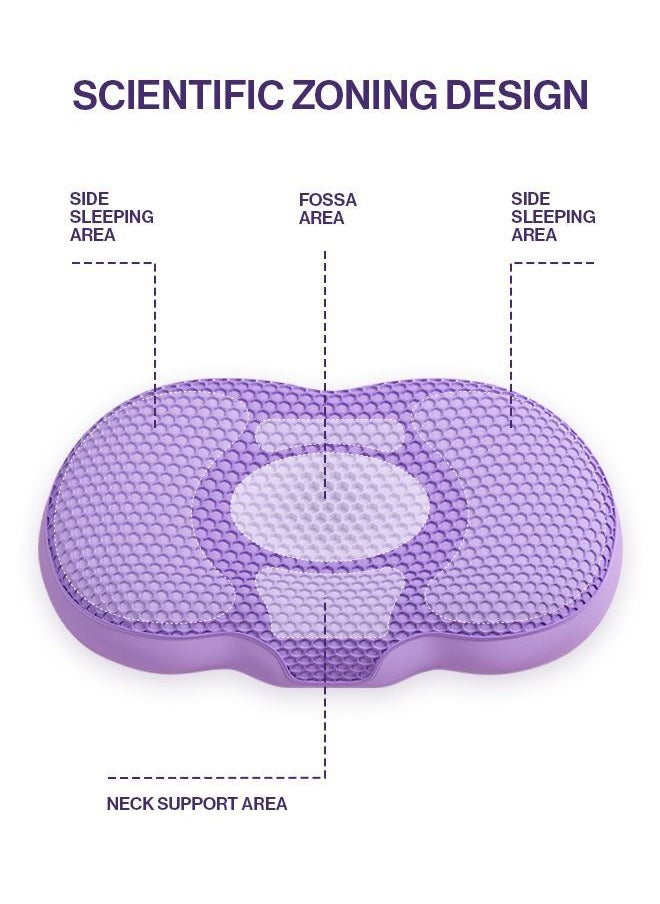 Generic - Comfortable Sleeping Pillow Wave shaped Cervical Pectin Pillow with High Elasticity Cooling Gel - Image 1