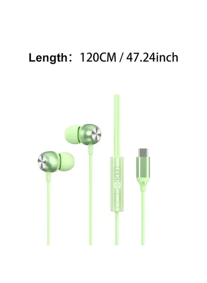 Purple Type C Wired Headphones With Microphone For Samsung Galaxy S24 S23 - Image 3