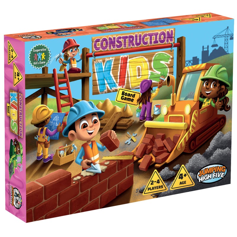 Jumping High Five JH5 Construction Kids Board Game for Kids Ages 4 and Up Fun and Cooperative Building Game for 24 Players Easy to Learn Perfect for Family Time - Image 3