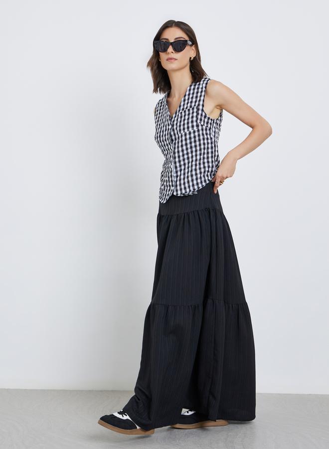 Styli Checked Pattern Sleeveless Vest Top - Image 2