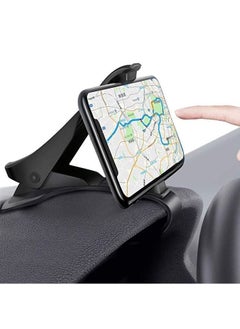 Generic Car Phone Clip Holder Dash HUD Mount Clamp Mobile Satnav GPS Cradle for iPhone 13/12 /11 Pro Max XS XR Samsung S20 S10 A71 Huawei P40 Nokia OnePlus Black  - Image 1