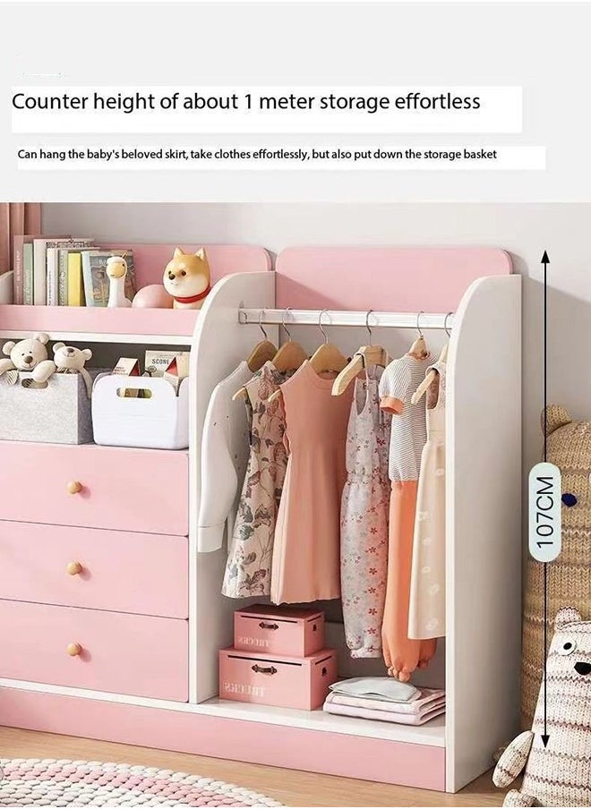 Kids Wardrobe Closet,Portable Clothes Rack with 5  Drawer,Freestanding Closet Organizers and Storage System with Hanging Rods,Storage Cabinet  Suitable for Cloakrooms,Bedrooms,Entrances - pzsku/Z8CE3CD5A44B807AE2C59Z/45/_/1728372481/99f41f3e-0a85-4bb0-a5c6-d6c25d443972