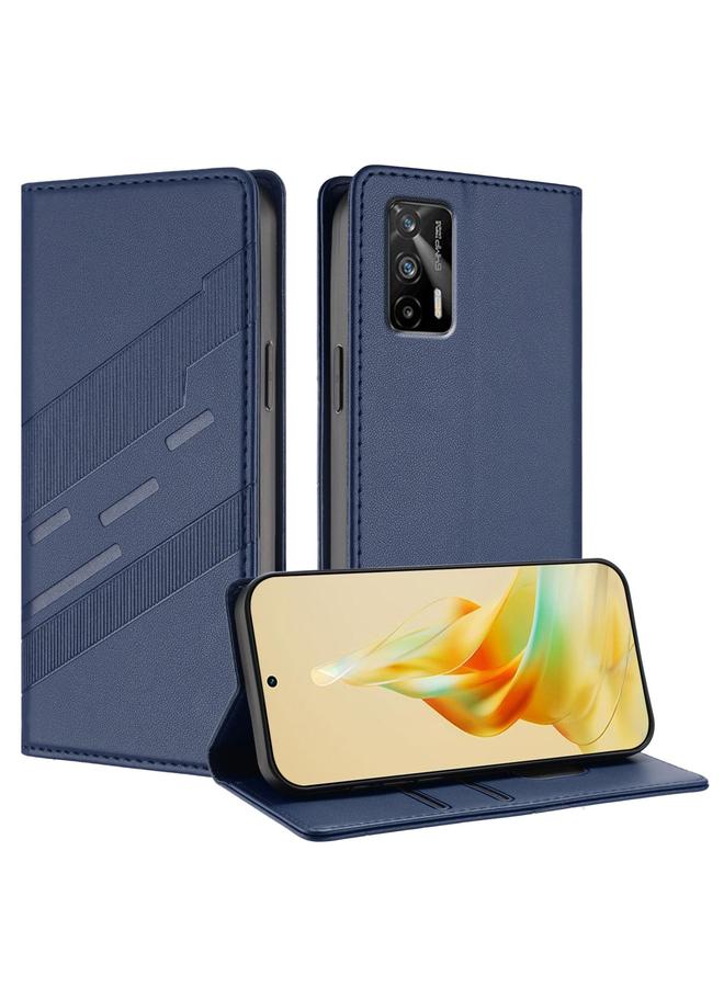 S-TOP Case For Realme GT 5G Embossed Multi-functional Wallet Retro Leather Phone Case - Image 1