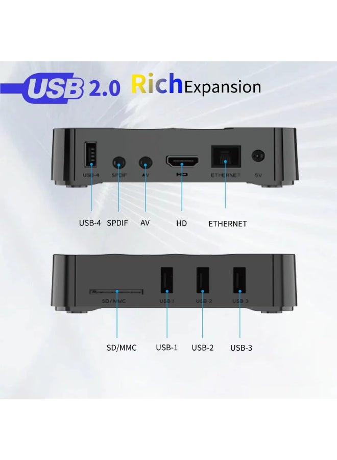 Android Box Q3 S Android 14.0 OS 4K Smart TV Box All winner Media Player RAM DDR3 8GB ROM EMMC 128GB ATV Voice Remote  - Image 3