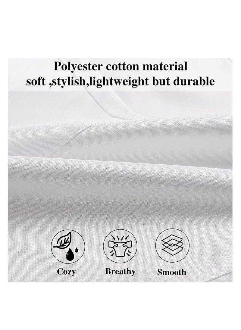 SYOSI - White Waist Apron Half Apron Kitchen Half Waist Apron Ruffle Chef Work Bib Maid Apron Dress Bistro Server Aprons for Waitress Cosplay Costume - Image 1
