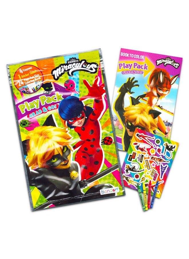 Miraculous Disney Bundle Miraculous Ladybug Activity Set For Kids With 80Pg Coloring Book Grab N Go Play Pack Imagine Ink Stickers And More (Miraculous Party Supplies)  - Image 5