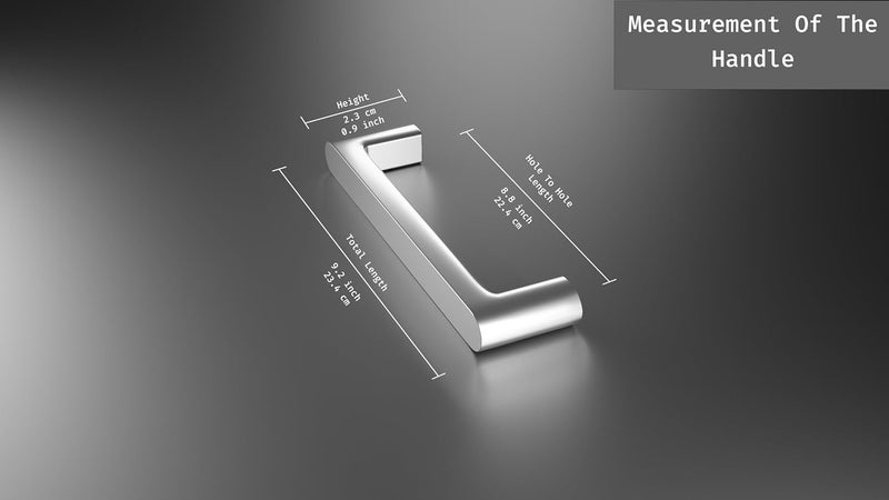 Atlantic مقبض خزانة أتلانتيك بتشطيب كروم الطول الكلي 925 بوصة المسافة بين الثقوب 224 مم عبوة من 6 - Image 5