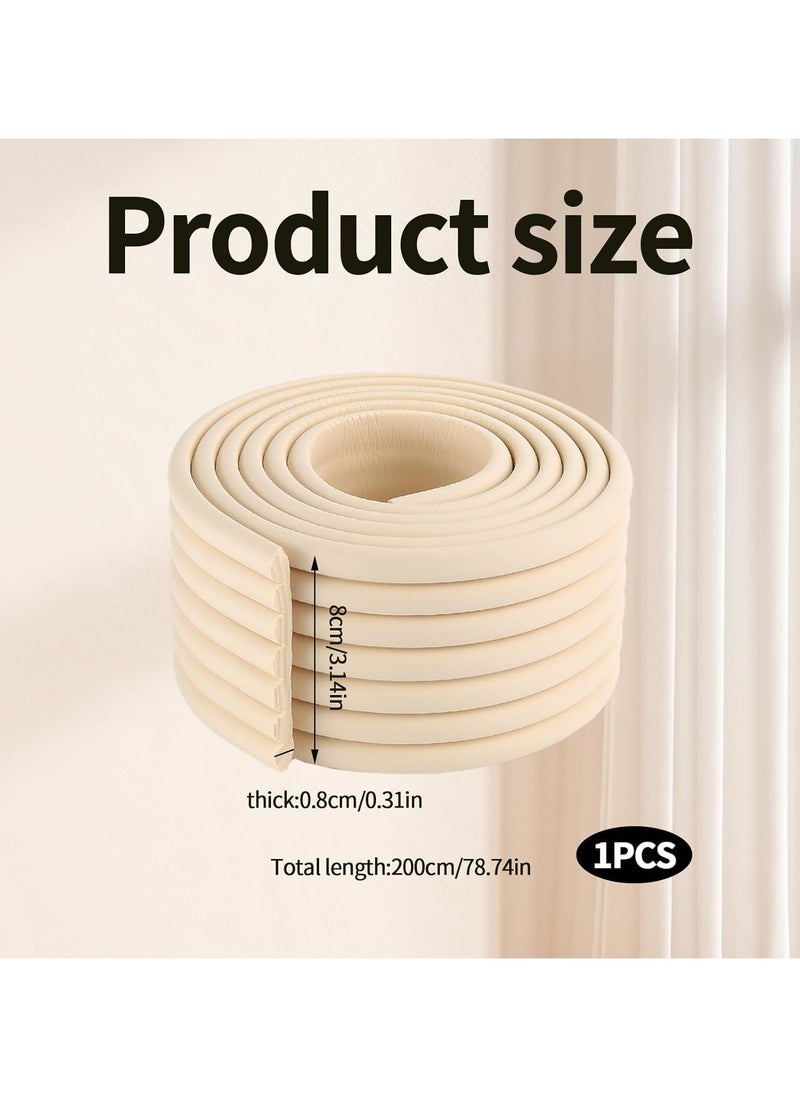 RATSAW - 2M Safety Edge Corner Protector Baby Proofing Edge and Foam Corner Guard Protector Set Baby Foam Safety Strips Furniture Edge Safety Bumpers Soft Rubber Foam Edge Bumpers with Double-side Tape - Image 1
