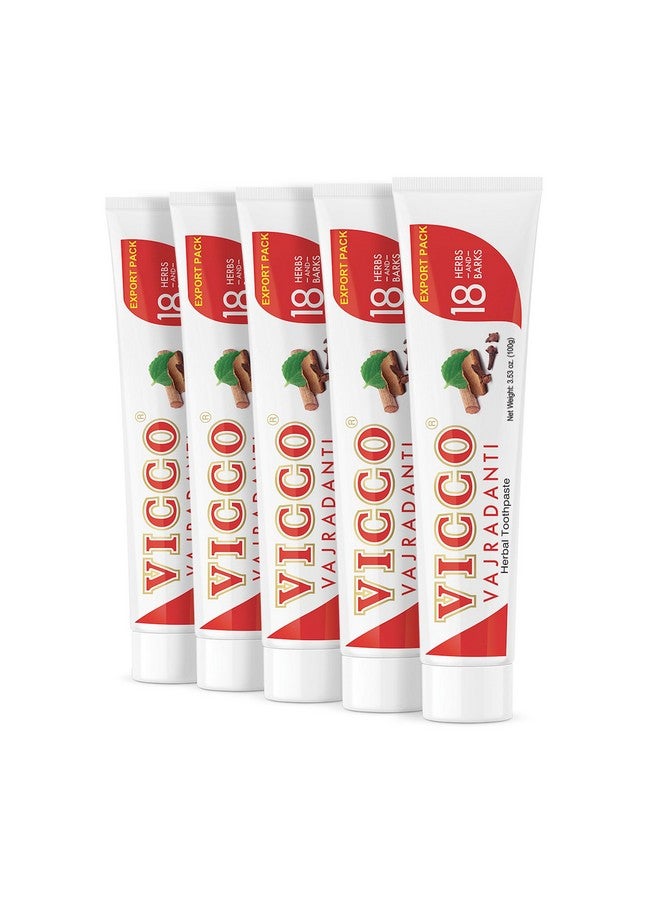 فيكو معجون أسنان فيكو فاجرادانتي العشبي، يحتوي على 20 عشبًا ولحاءً أيورفيديًا، طبيعي 100%، نباتي وخالٍ من القسوة - 3.53 أونصة (عبوة من 5 قطع) - Image 3