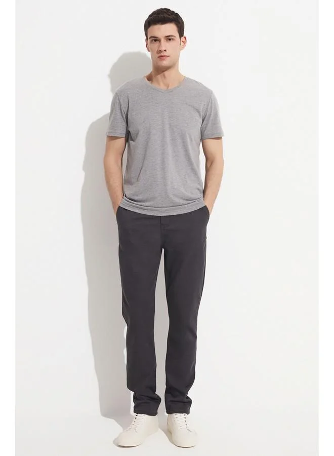 JUNE June Exclusive Men Regular Fit Textured Trouser Anthracite