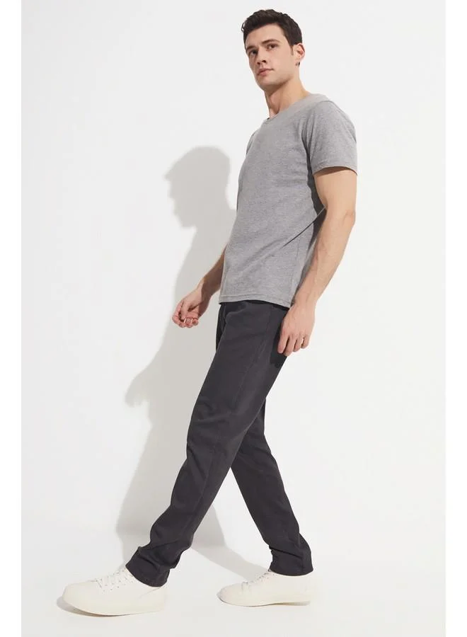 JUNE June Exclusive Men Regular Fit Textured Trouser Anthracite