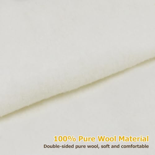 FINDUFA 12" x 39" Wool Felt Fabric, Pure Merino Felt Fabric for Sewing DIY Wool Felt Craft Needle Felting Wet Felting Handmade Home Liners Weaving Beige - Image 2