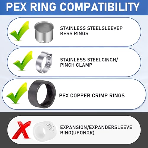 Breezliy PEX 1/2" x 1/2" NPT Female Threaded Swivel Elbow NPSM Brass Crimp Fittings, Pex Fittings 1/2 inch 90 Degree Swivel Female Adapter For RV Pex Faucet Connector(6PCS 1/2" Elbow) - Image 5