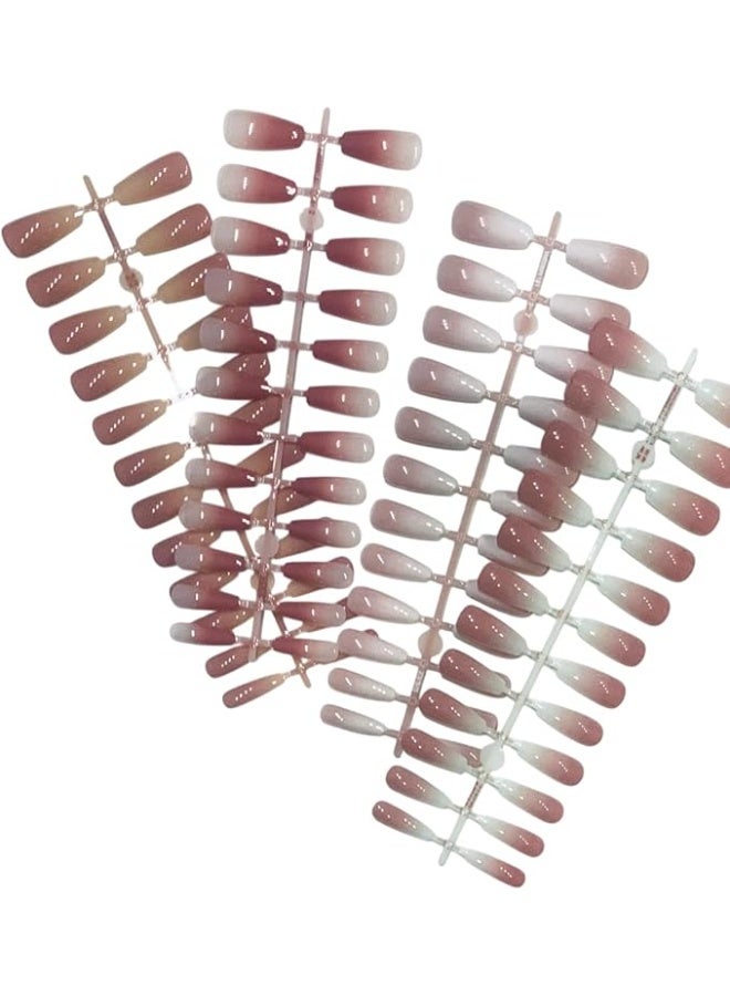 أظافر صناعية مدببة بغطاء كامل من الجل الناعم وأطراف أكريليك وأظافر صناعية بتصميمات أظافر صناعية وديكورات للنساء والفتيات وصالونات التجميل المنزلية، 1 ورقة، 24 قطعة - Image 3