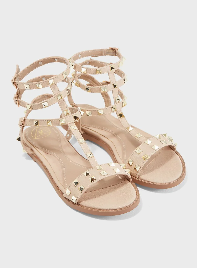 Missguided Stud Flat Sandal