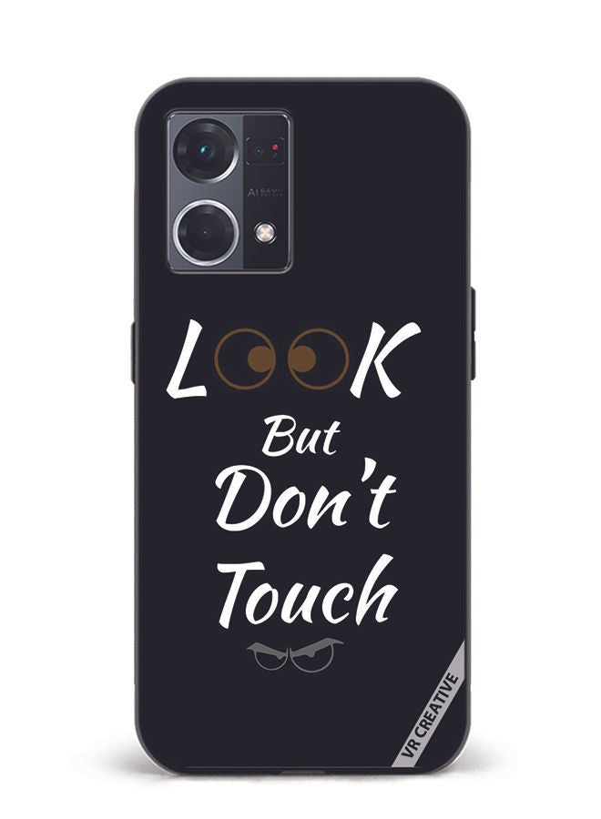 VR CREATIVE Protective Case Cover For Oppo Reno8 4G Look But Don't Touch Design Multicolour - Image 1