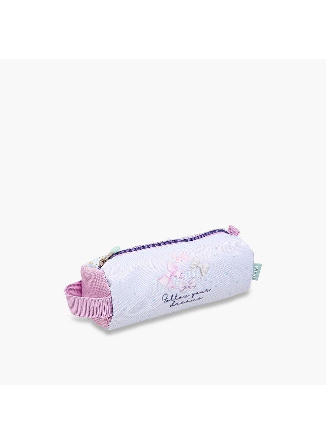 Enso Pouch-Merci Amour-1 Cmprt--Girls (Polyester) Green \ 23X9X9 - Image 2