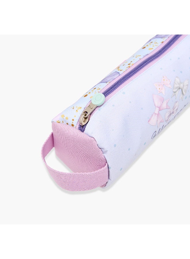 Enso Pouch-Merci Amour-1 Cmprt--Girls (Polyester) Green \ 23X9X9 - Image 4