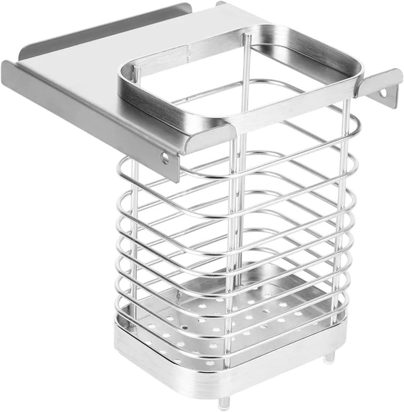 Chopsticks Cage, Flatware Rack, Chopsticks Holder Utensil Holder for Backyard, Silver - Image 5