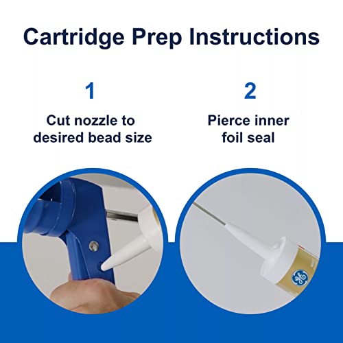 GE Advanced Silicone Window & Door Sealant Clear, 10.1 oz, 1, Cartridge - Image 4