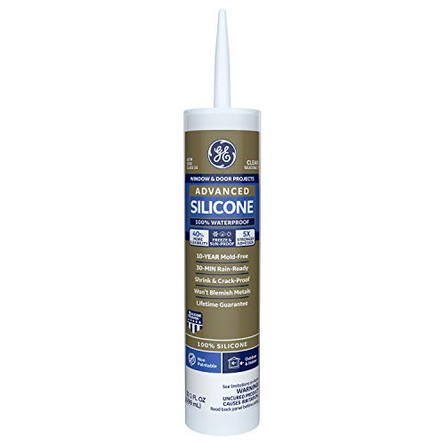 GE Advanced Silicone Window & Door Sealant Clear, 10.1 oz, 1, Cartridge - Image 1