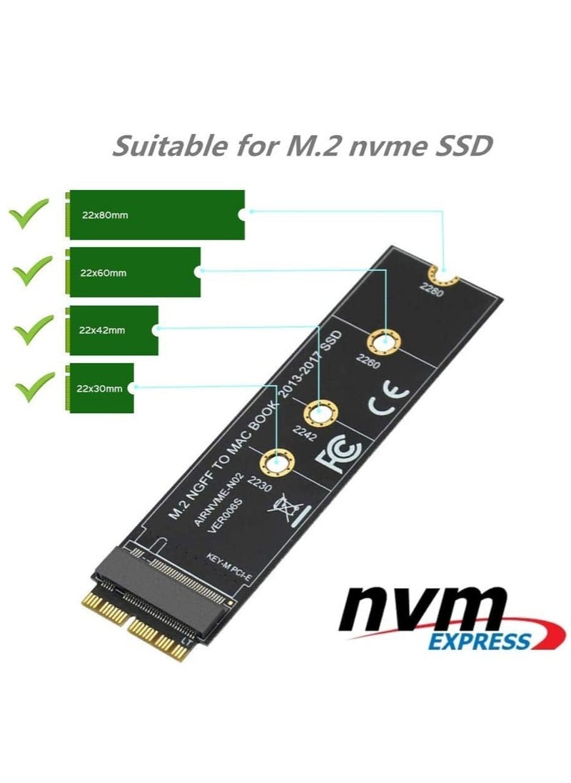 Generic - M.2 NVMe SSD to 12+16 Pin Upgrade Adapter for MacBook Air (2013-2017) A1465 A1466 and Mac Pro (Late 2013-2015) - Image 1