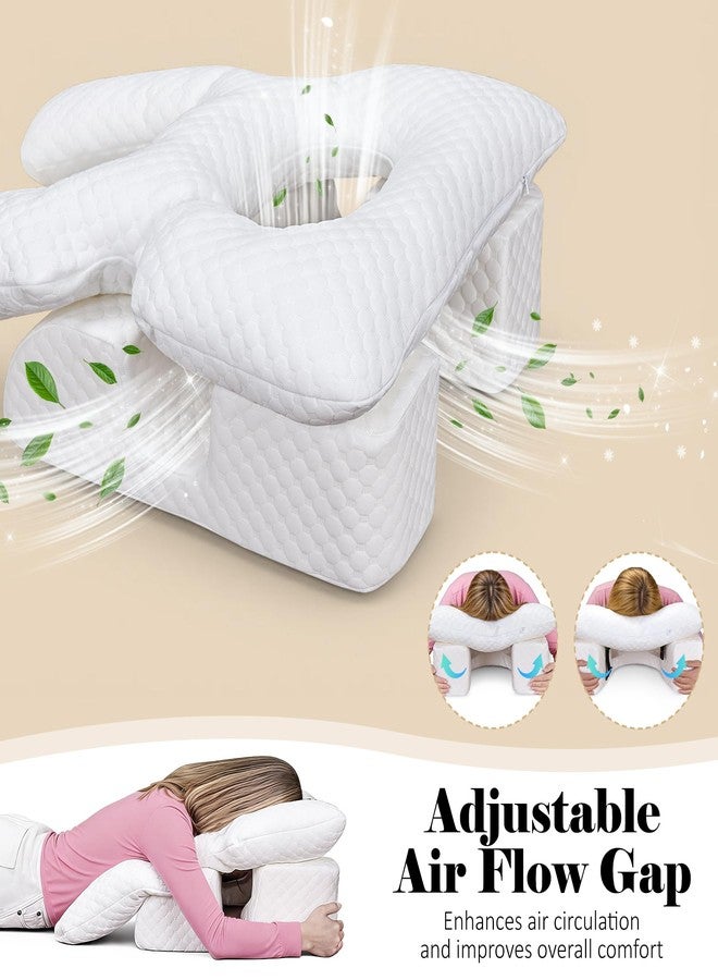 BEYOUDO Face Down Pillow After BBL or Eye Surgery, Home Massage Pillows Face Down Chair for Sleeping & Stomach Sleeper, Soft BBL Adjustable Prone Massage Pillows with Removable Cover - Image 5