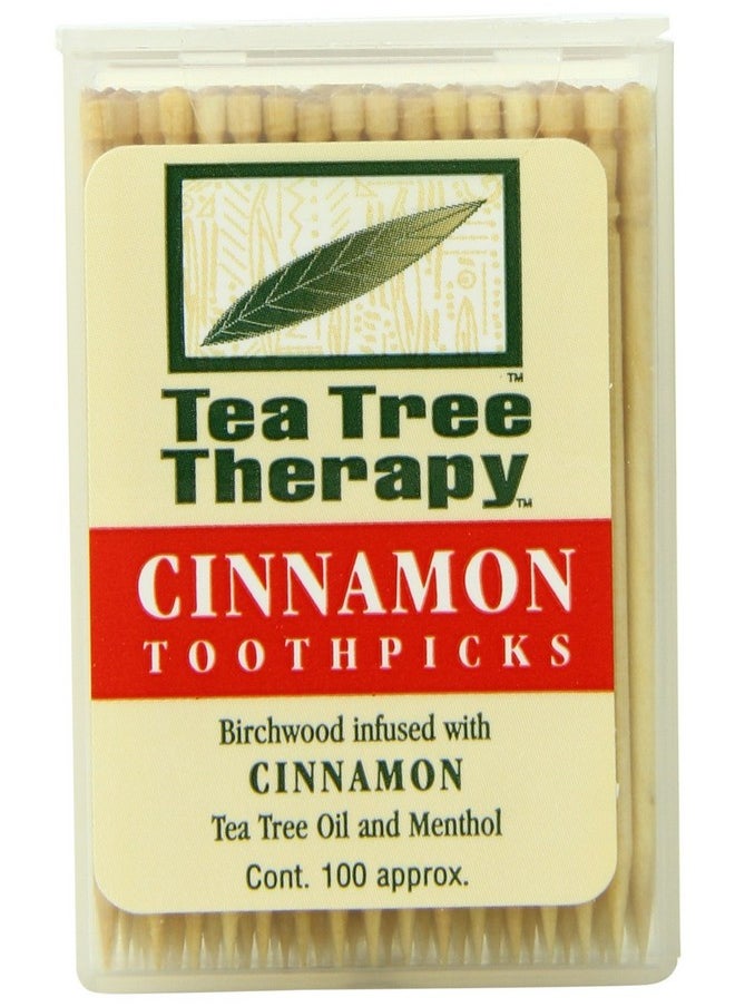 Tea Tree Therapy - Toothpicks Cinnamon 100 Count - Image 1