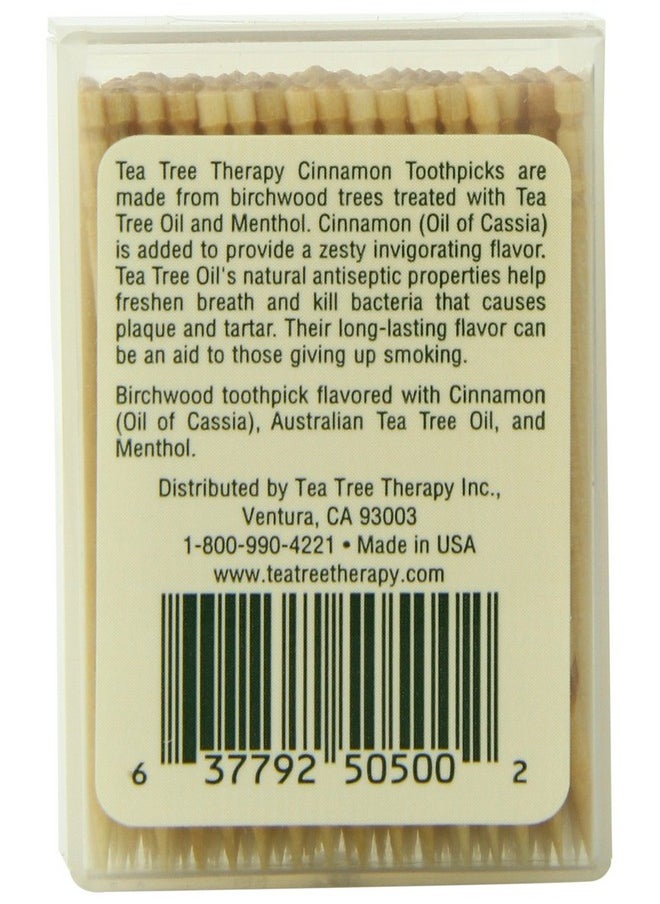 Tea Tree Therapy - Toothpicks Cinnamon 100 Count - Image 1