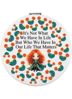WUSUANED WUSUANED Merida Princess Makeup Mirror Brave Movie Inspired Mirror Princess Character Gift Merida Fans Gift (Merida Princess Mirror Silver) 