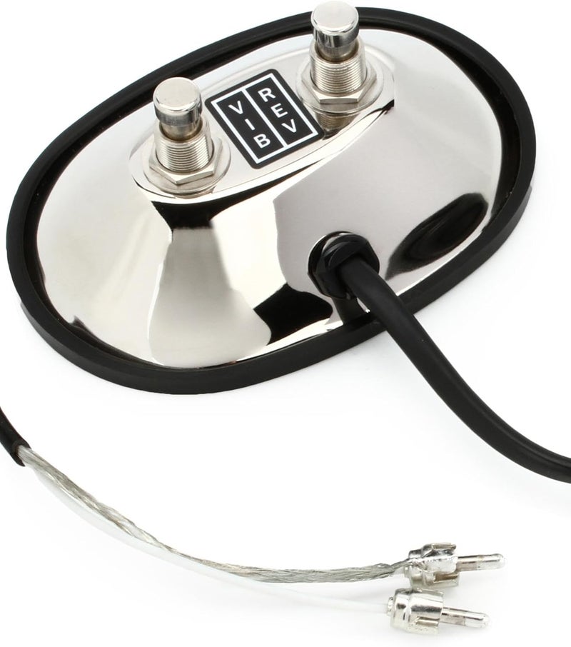 Fender 2-Button Vintage-Style Footswitch for Vibrato and Reverb with RCA Jacks - Image 1