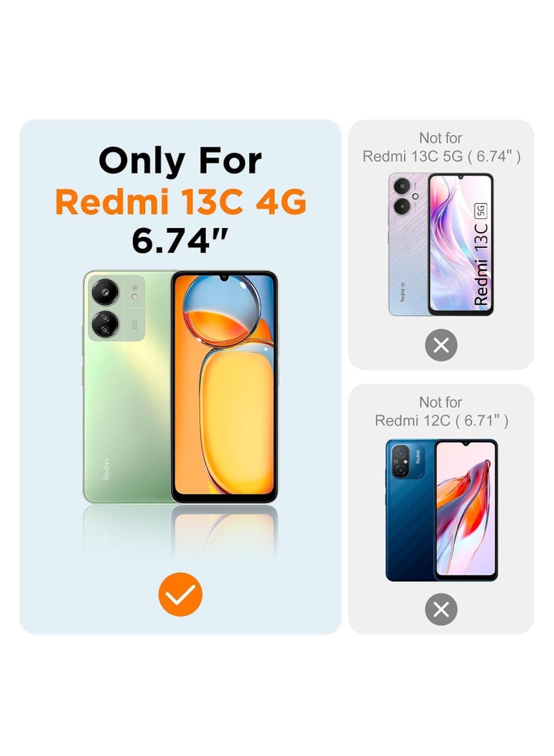 BORTONY Xiaomi Redmi 13C 4G Case Cover Soft TPU Silicone Case Lightweight Shock Protective Cover with Camera Protection Designed for Xiaomi Redmi 13C - Image 2