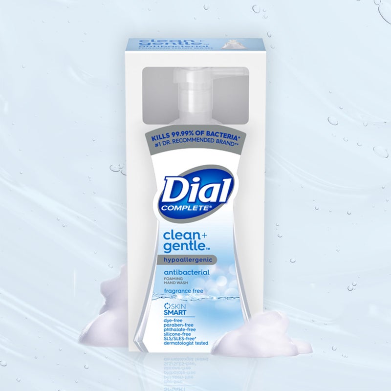 Dial Antibacterial Foaming Hand Soap Fragrance Free 75 fl oz Pack of 6