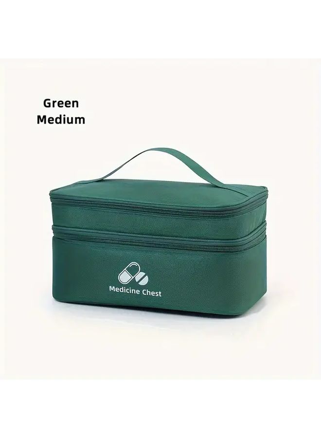 Red Double Layer Camping First Aid Bag Large Capacity Portable Emergency Kit Oxford Cloth - Image 5