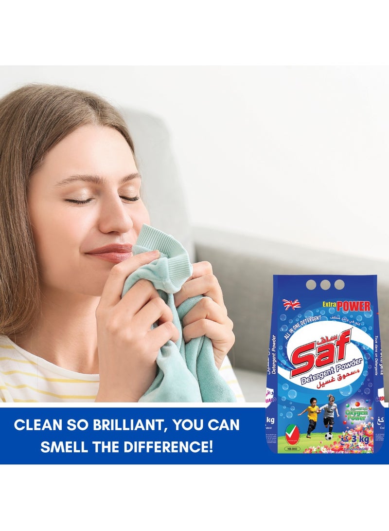 SAF Saf Detergent Powder Blue - 15kg | Powerful Stain Removal & Long-Lasting Freshness for All Laundry Types  - Image 5