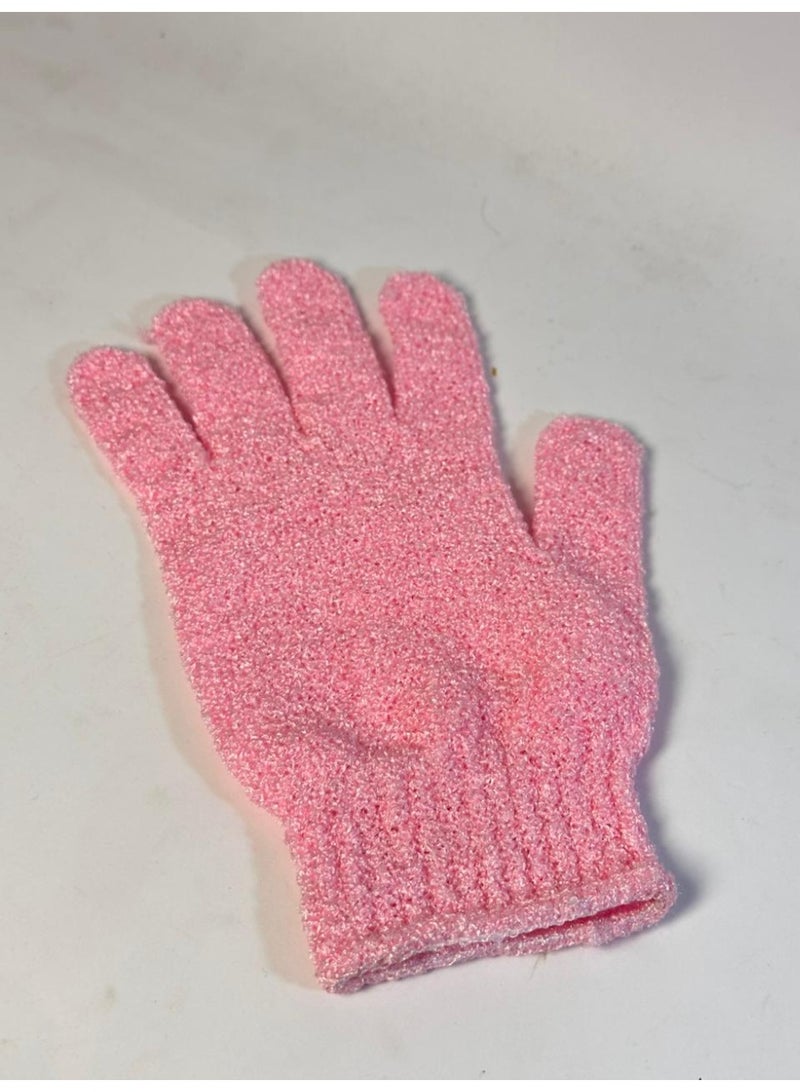 قفازات تقشير - قفازات تقشير من الخيزران للاستحمام - ليفة استحمام - مقشر للجسم للحمام - يزيل الشعر النامي تحت الجلد والجلد الميت قد يختلف اللون قطعة واحدة - Image 3