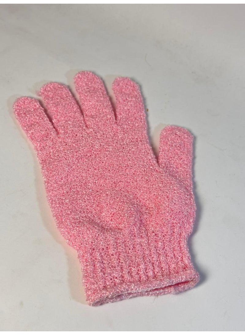 قفازات تقشير - قفازات تقشير من الخيزران للاستحمام - ليفة استحمام - مقشر للجسم للحمام - يزيل الشعر النامي تحت الجلد والجلد الميت قد يختلف اللون قطعة واحدة - Image 2