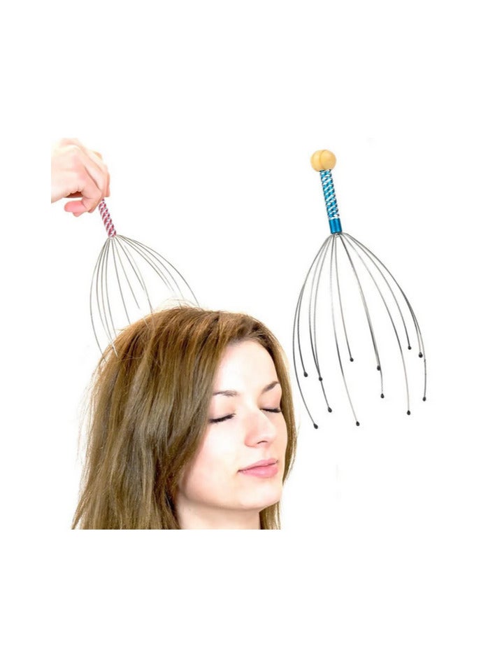 Scalp and neck massage tool to help relax and relieve stress - multi-colored - Image 1
