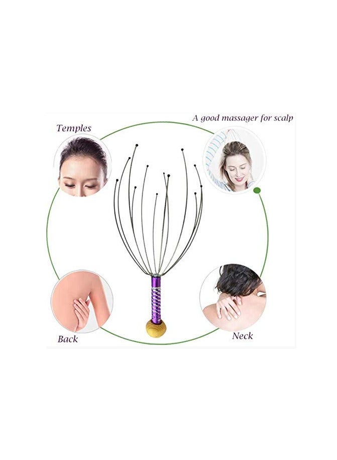 Scalp and neck massage tool to help relax and relieve stress - multi-colored - Image 3