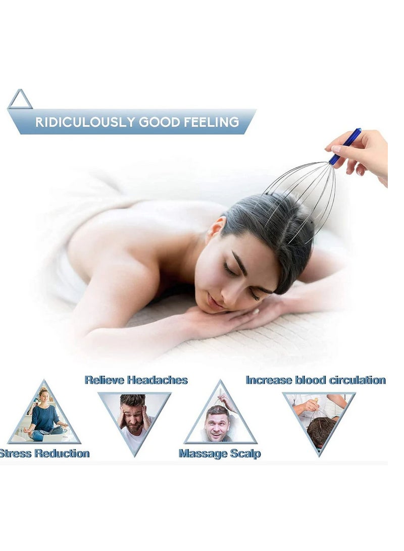 Scalp and neck massage tool to help relax and relieve stress - multi-colored - Image 4